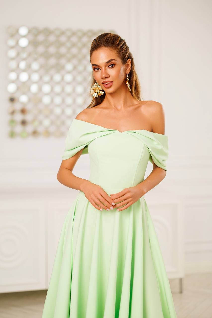 Olive color dress “Domeja”