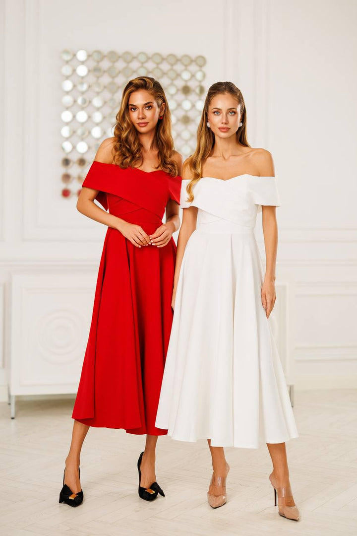 White midi dress “Santara”