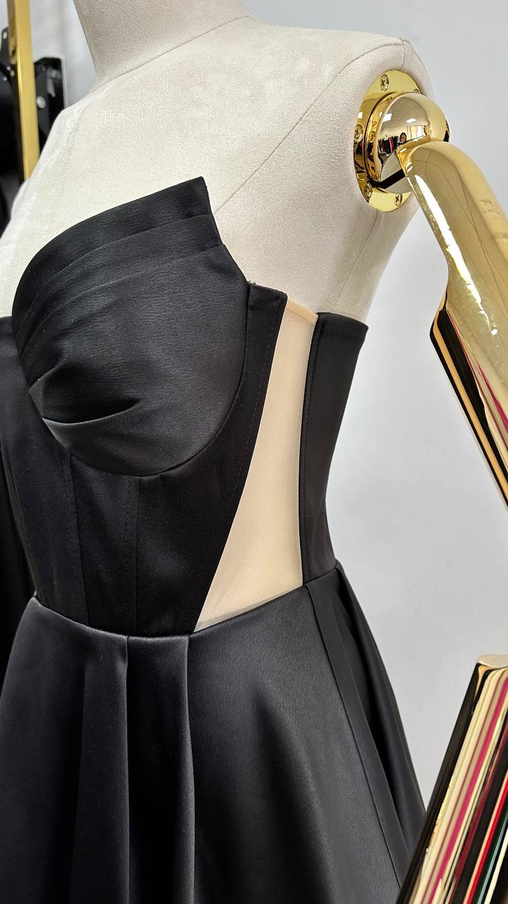 Black mini corset dress “Obeta”