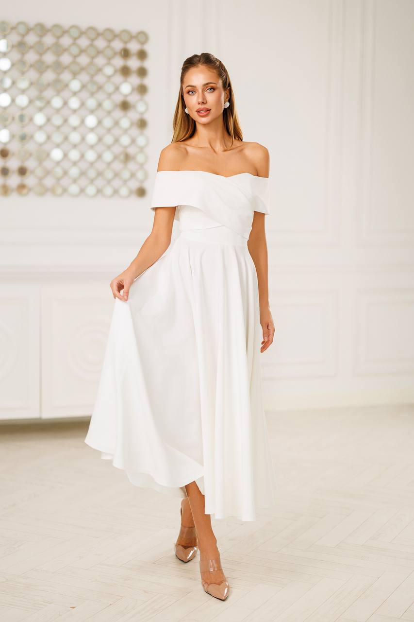 White midi dress “Santara”