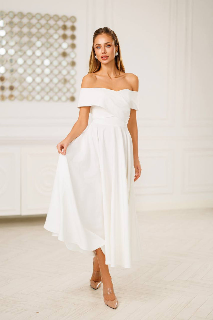 White midi dress “Santara”