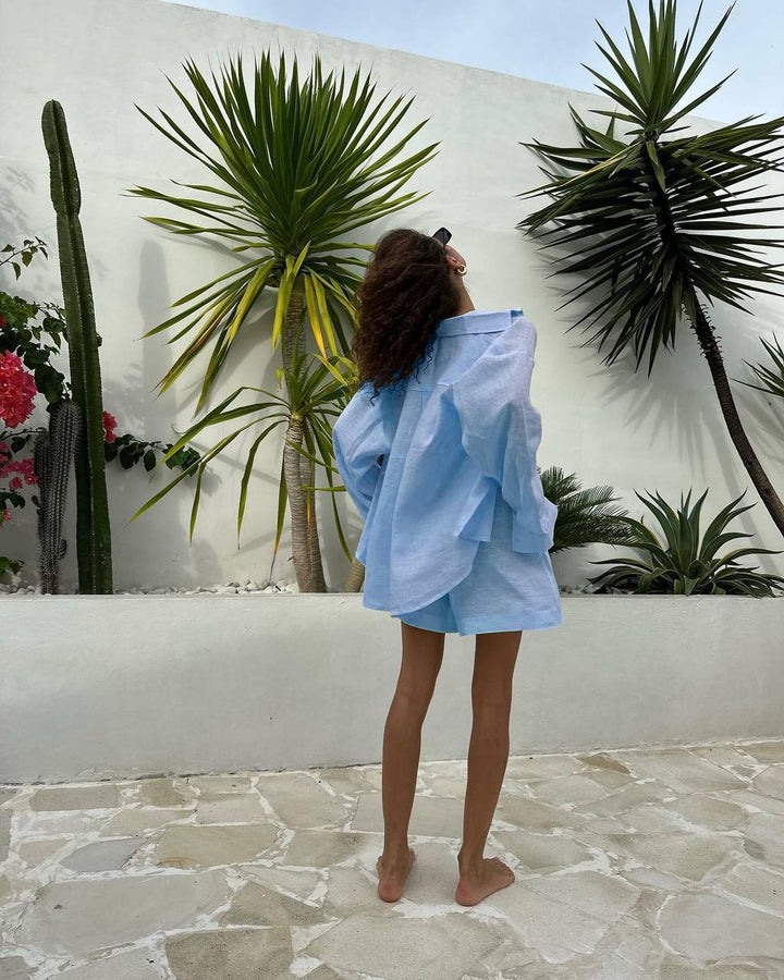Blue linen set “Breta”