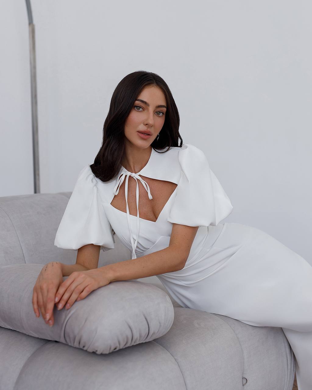 White color midi dress “Julia”