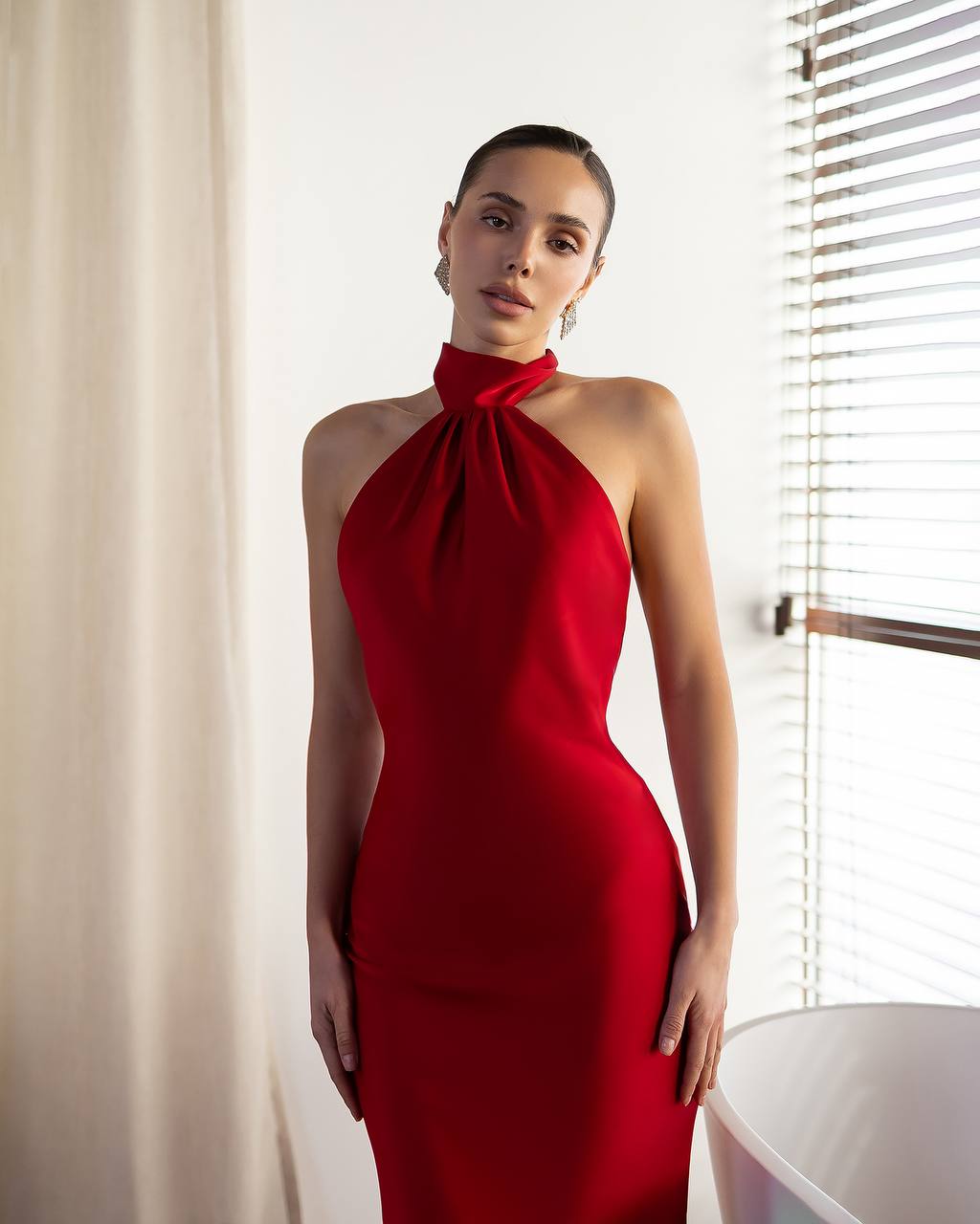Red maxi dress “Astina”