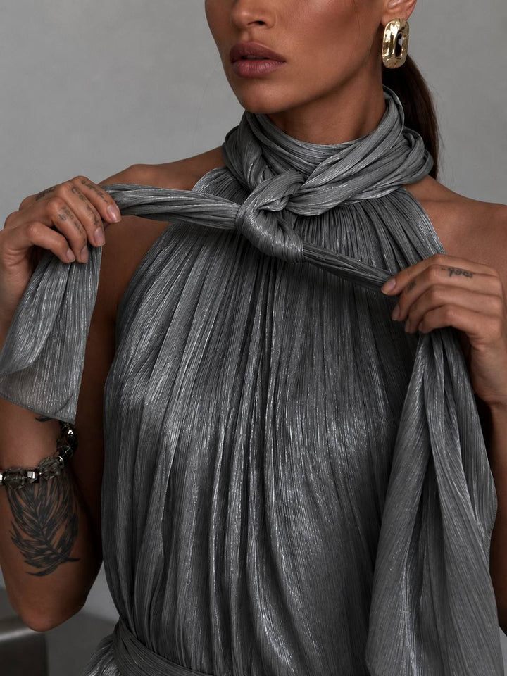 Steel grey dress “Noelle”