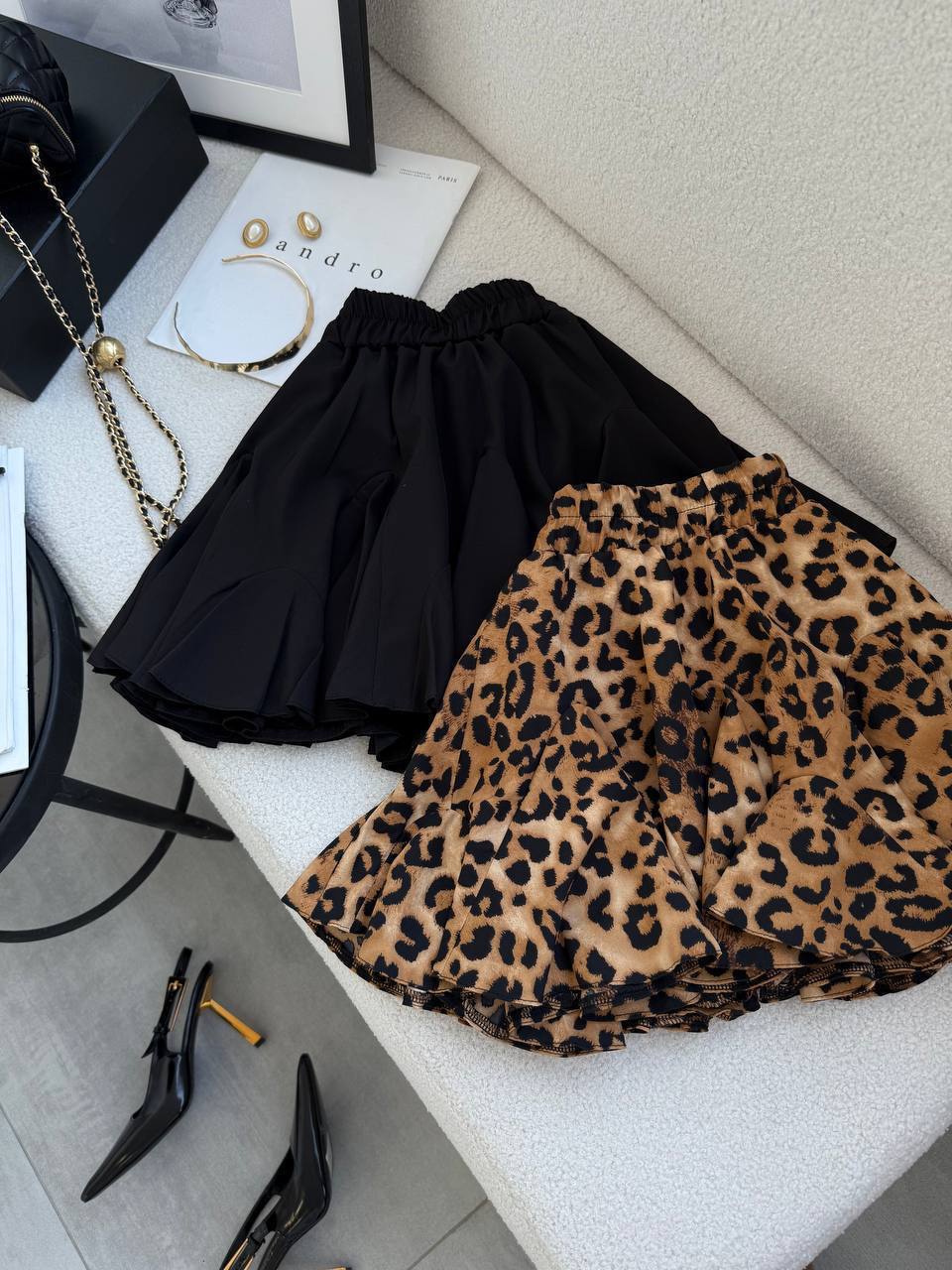 Leo print skirt-shorts “Melania”