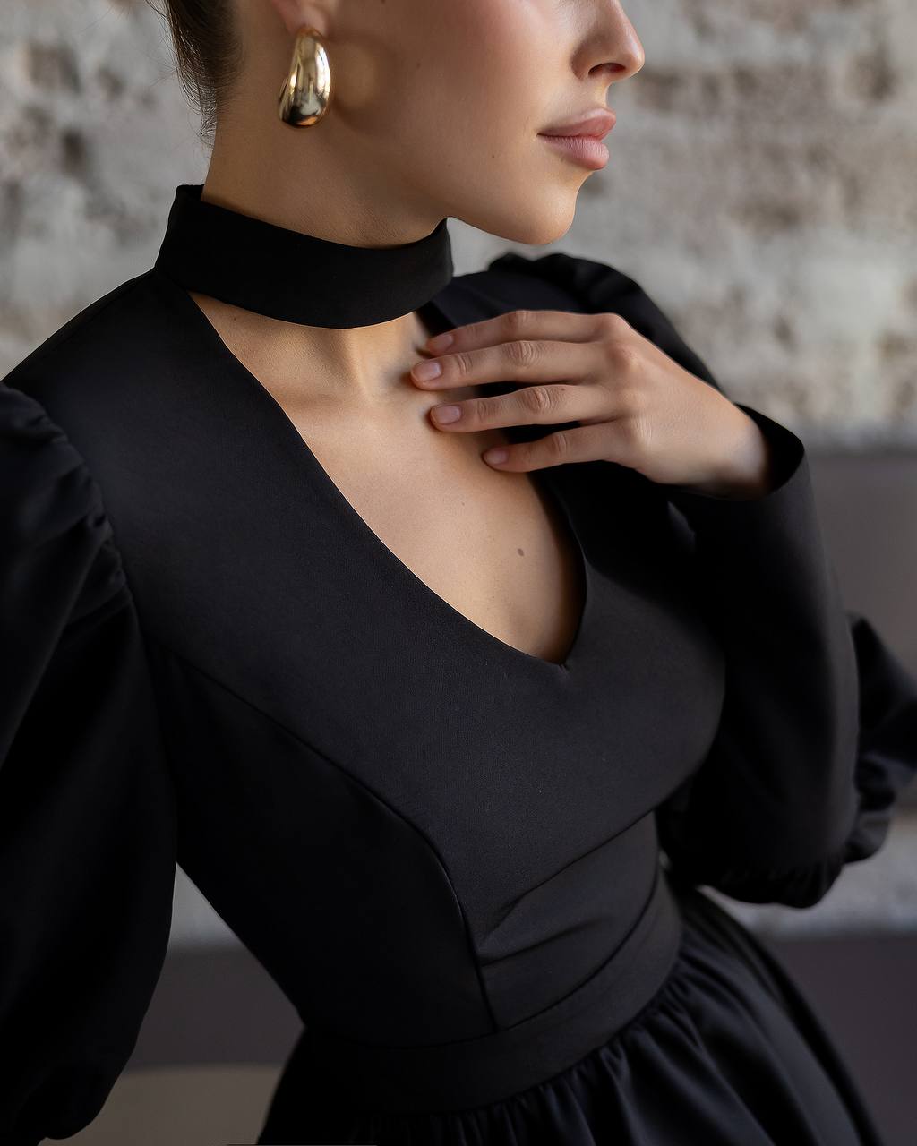 Black long sleeve dress “Verona”