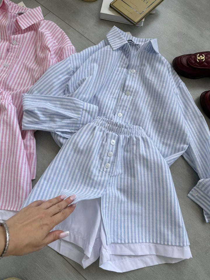 Blue cotton set “Muja”