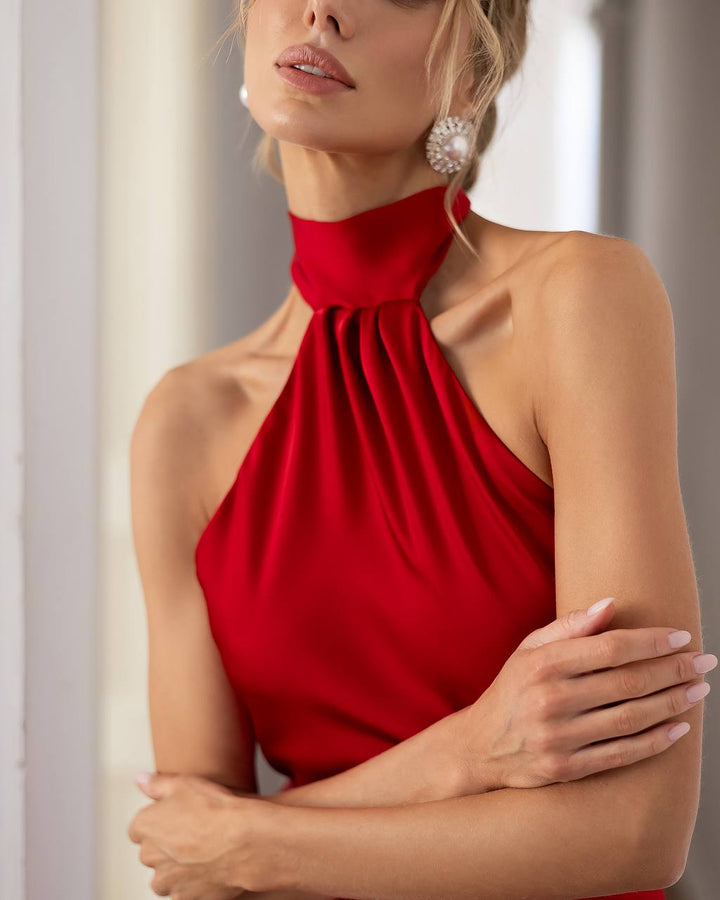 Red maxi dress “Astina”