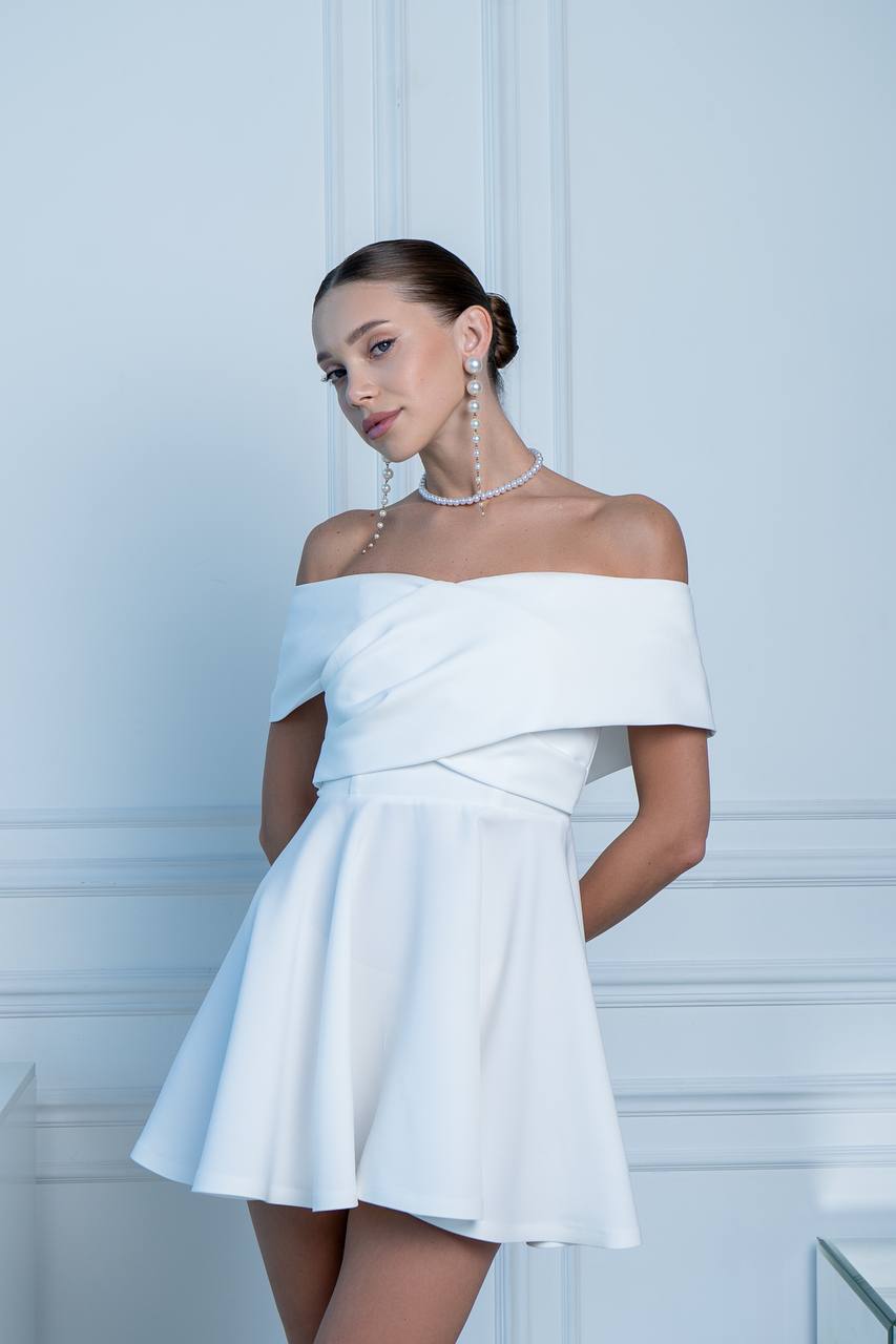 White mini dress “Aurora”