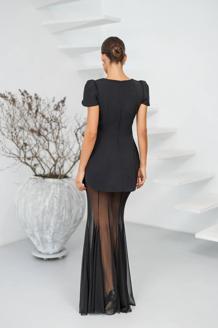 2 pieces black dress “Letina”