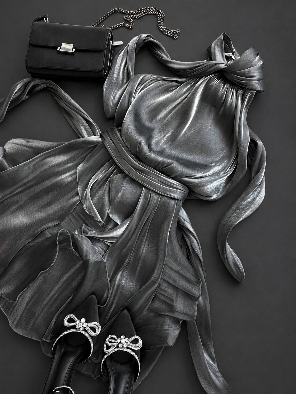 Steel grey dress “Noelle”