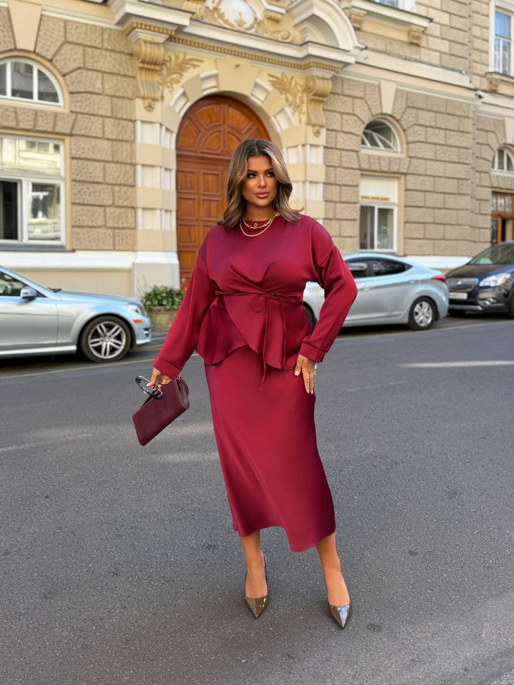 2 pieces burgundy set “Dalija”