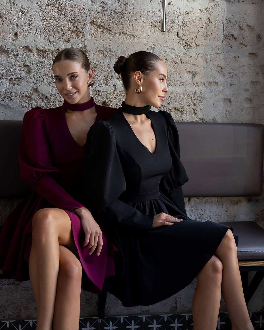 Black long sleeve dress “Verona”