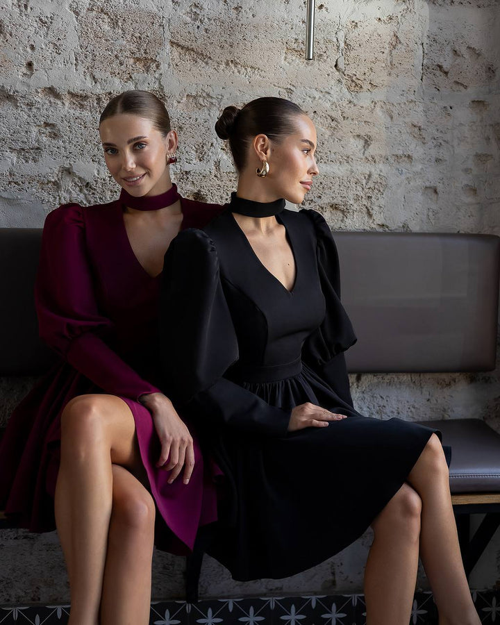 Black long sleeve dress “Verona”