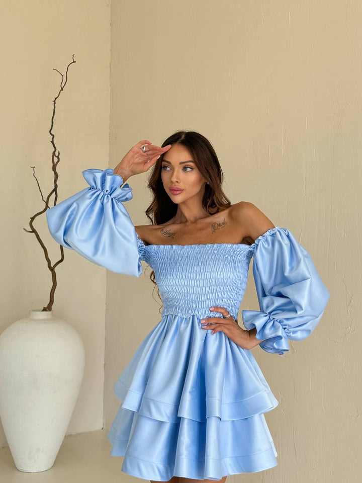 Sky blue mini dress “Vesta”