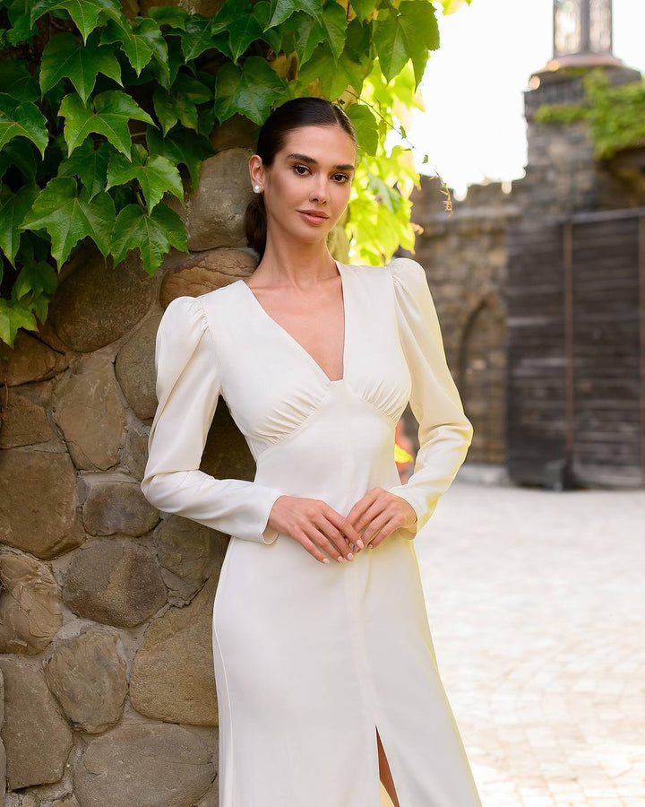 Cream color long dress “Ivory”