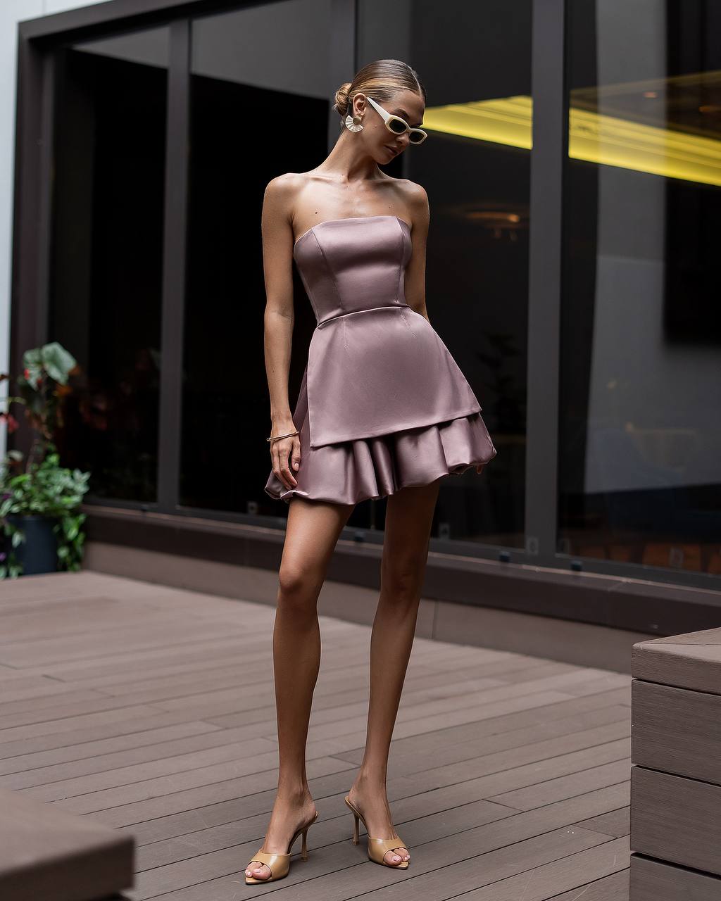 2 pieces brown dress “Lumia”