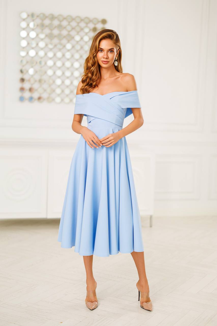 Blue midi dress “Santara”