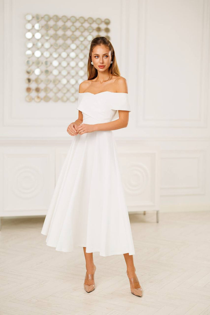 White midi dress “Santara”