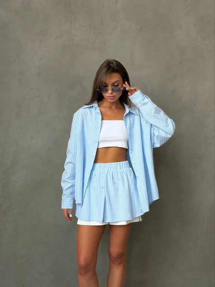 Blue cotton set “Muja”