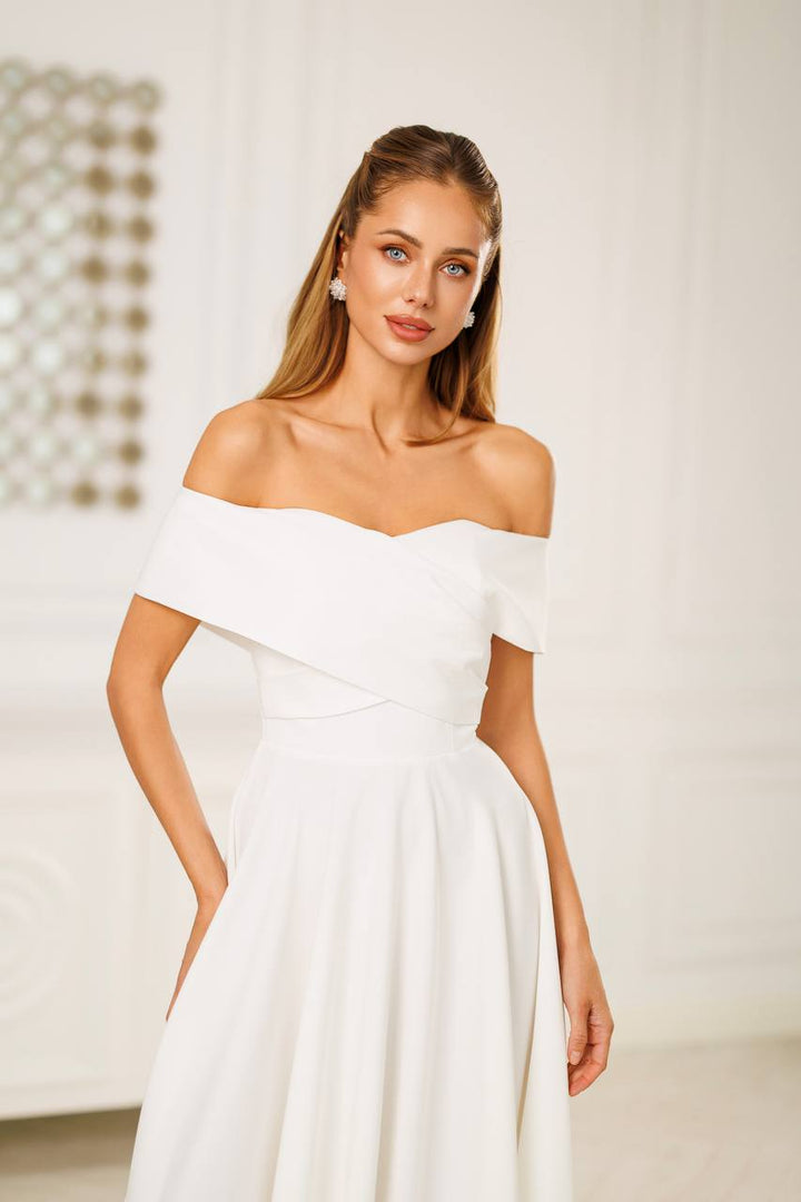White midi dress “Santara”