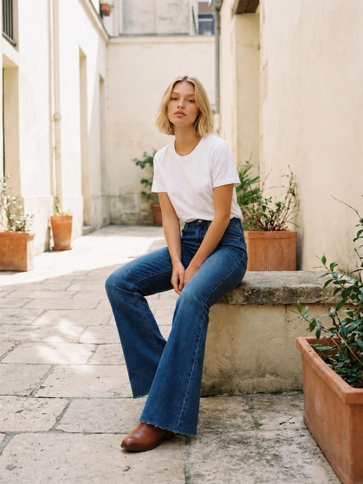 Blue flared jeans “Comfy”