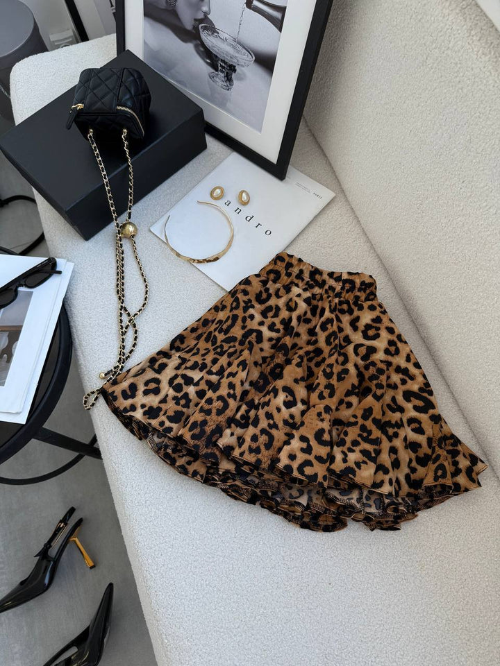 Leo print skirt-shorts “Melania”