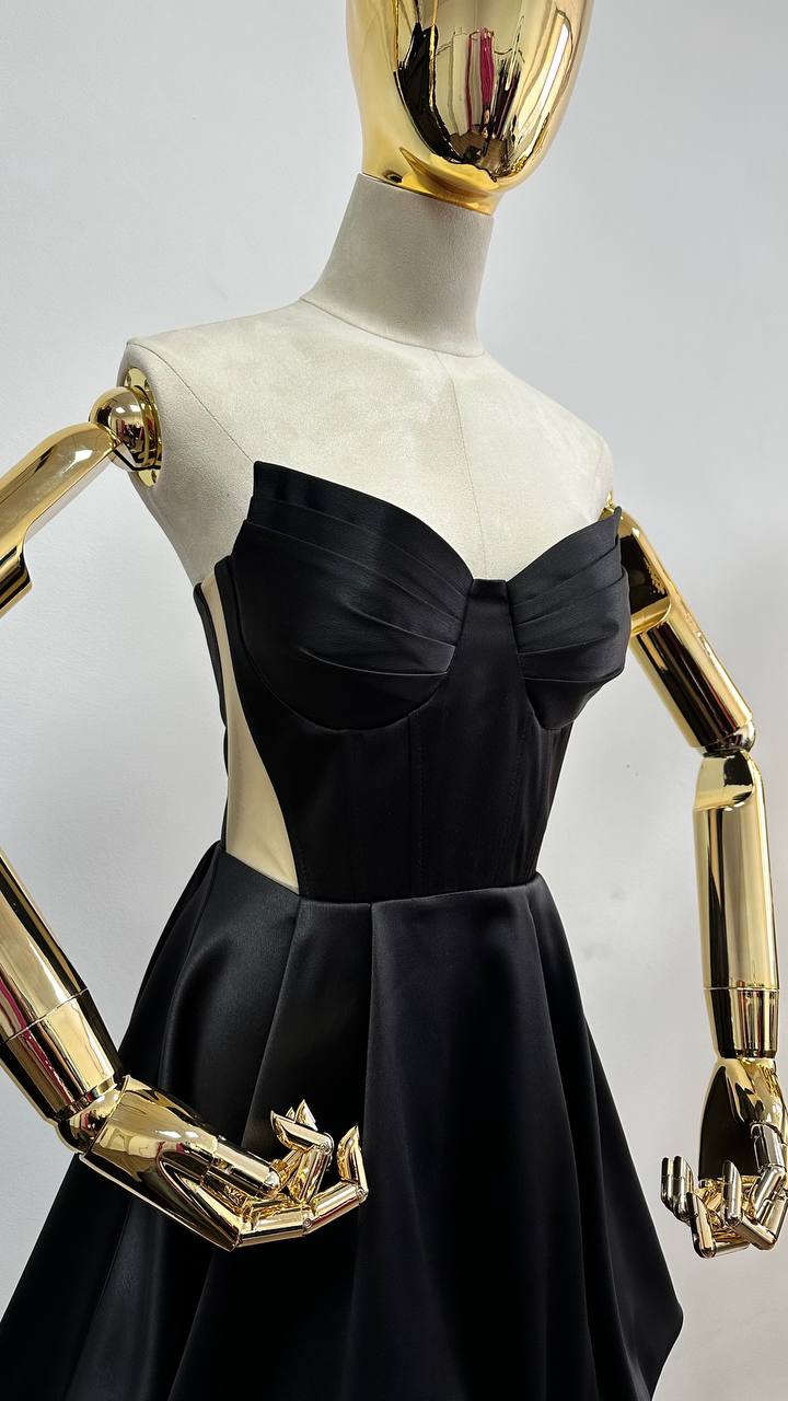 Black mini corset dress “Obeta”