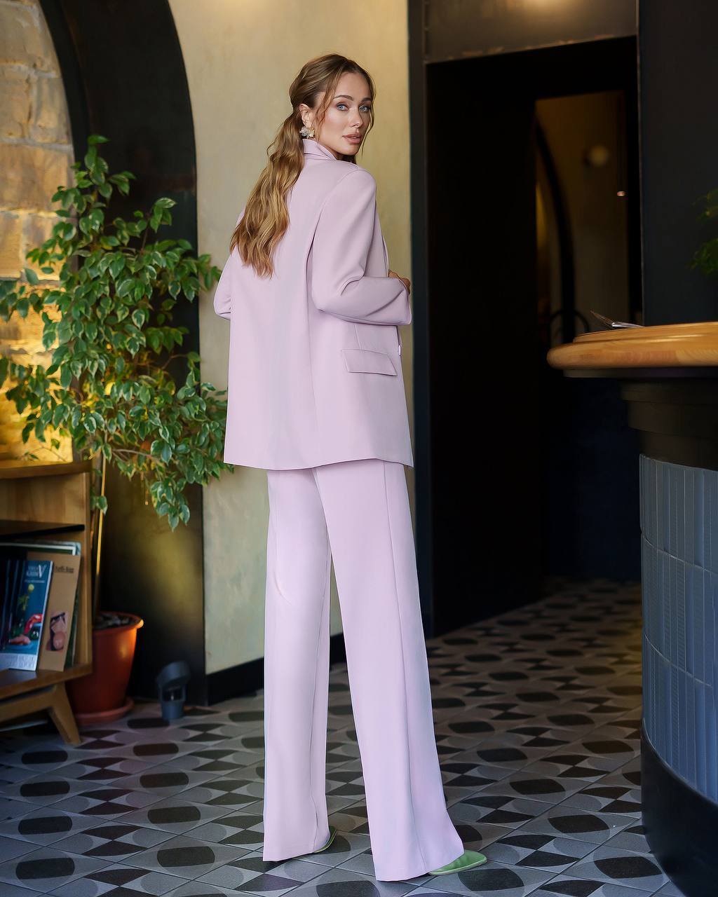 Pink three piece suit "Ultra classy"