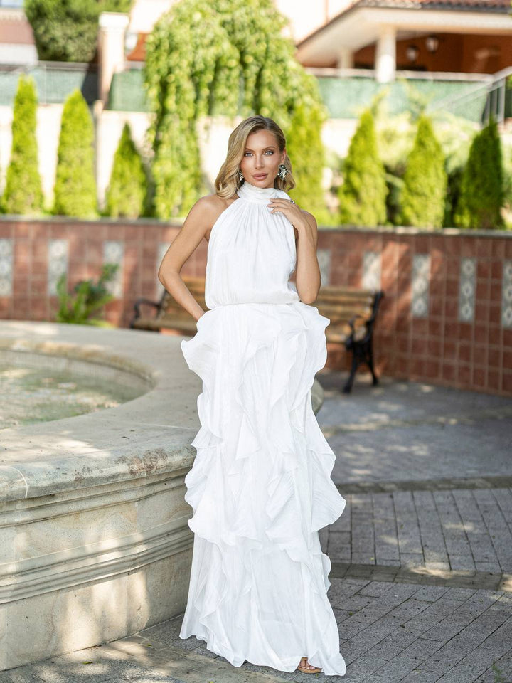 White color maxi dress “Daira”