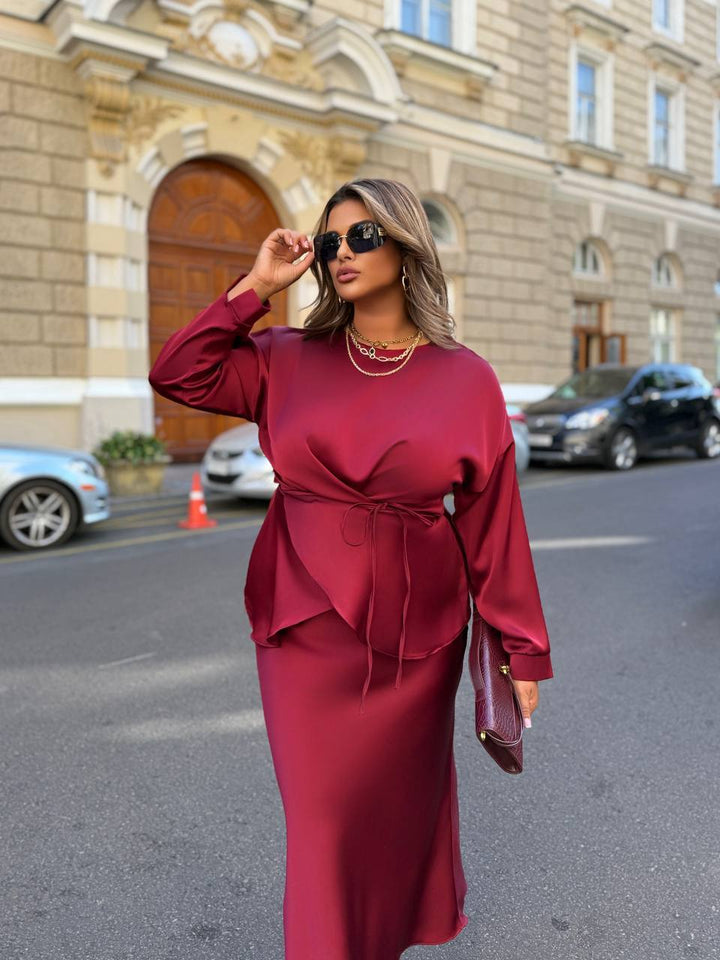 2 pieces burgundy set “Dalija”