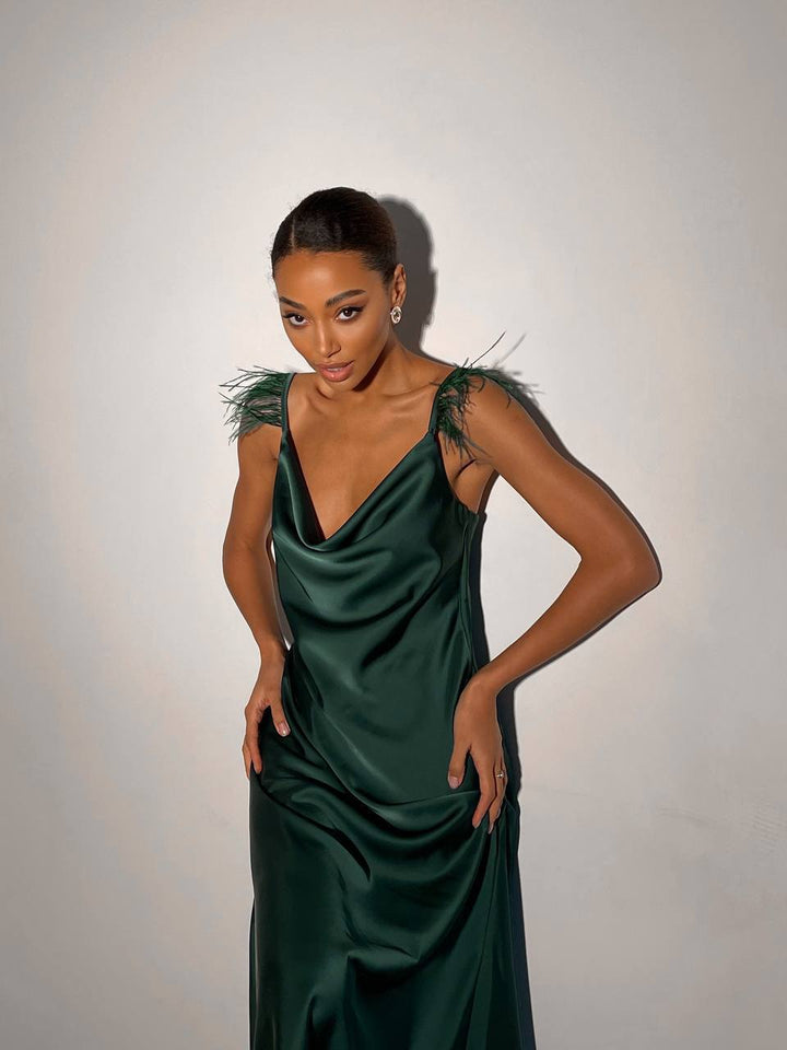 Emerald dress “Viata”