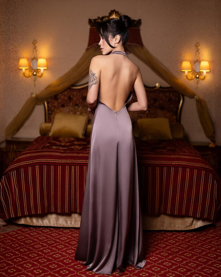 Mocca color maxi dress “Gija”