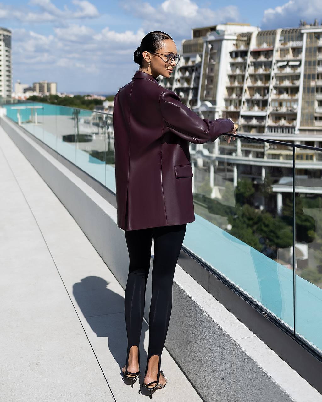 Bordo eko odos švarkas "Atera"