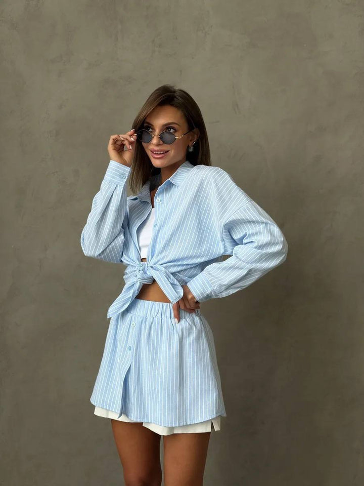 Blue cotton set “Muja”
