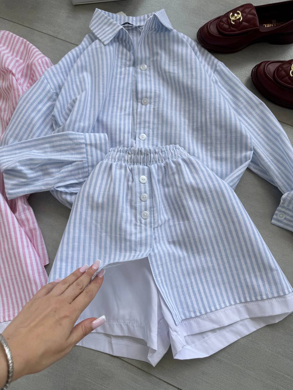Blue cotton set “Muja”