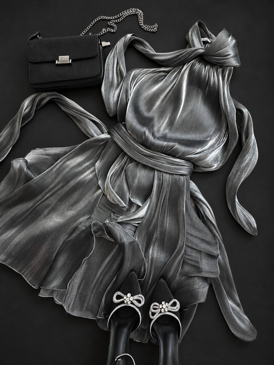 Steel grey dress “Noelle”