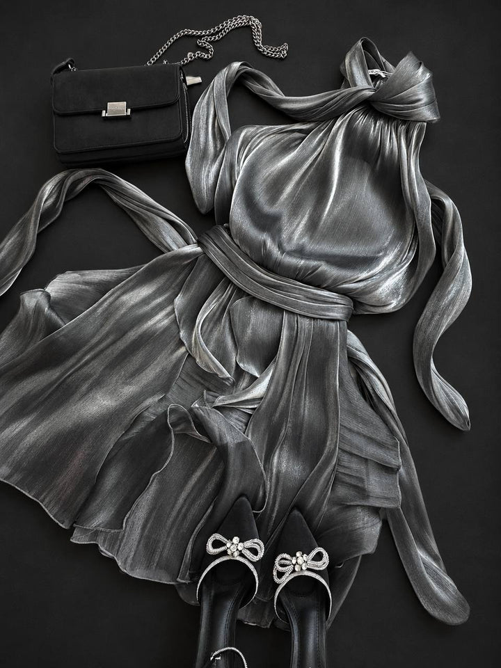 Steel grey dress “Noelle”