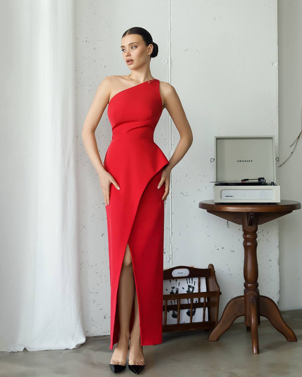 Red maxi dress “Brateja”