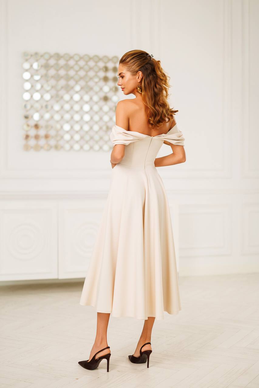 Beige color dress “Domeja”