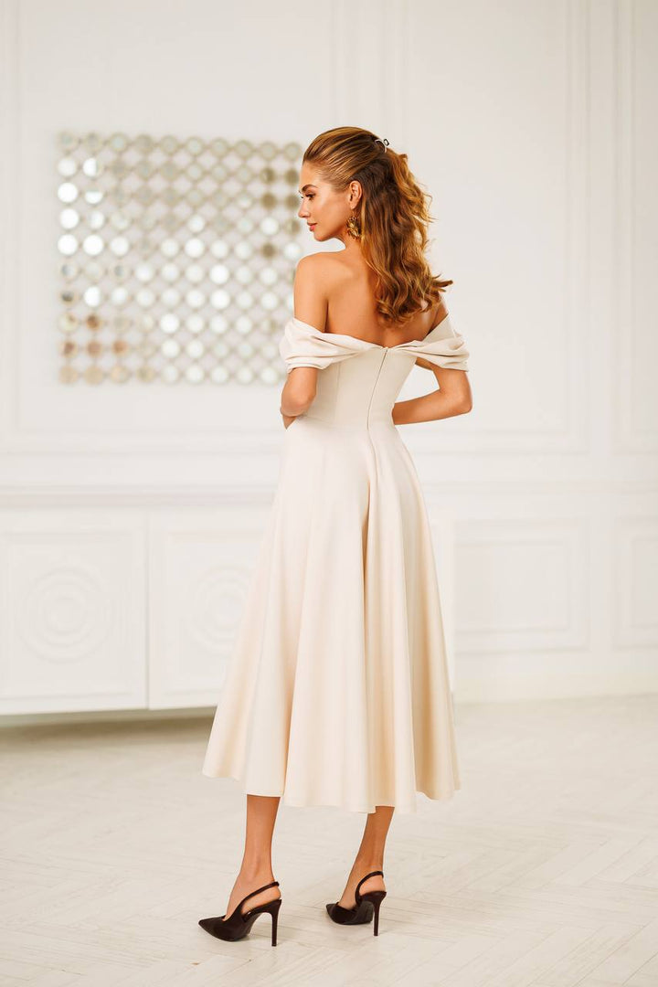 Beige color dress “Domeja”