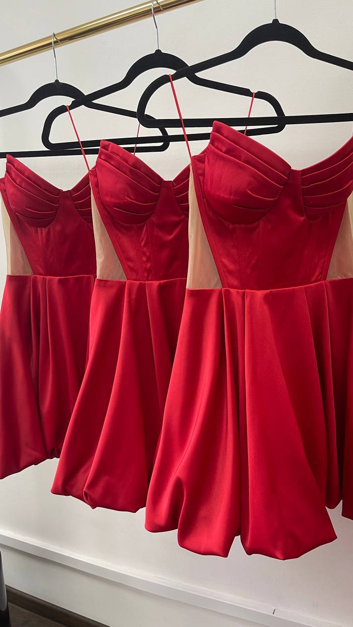 Red mini corset dress “Obeta”