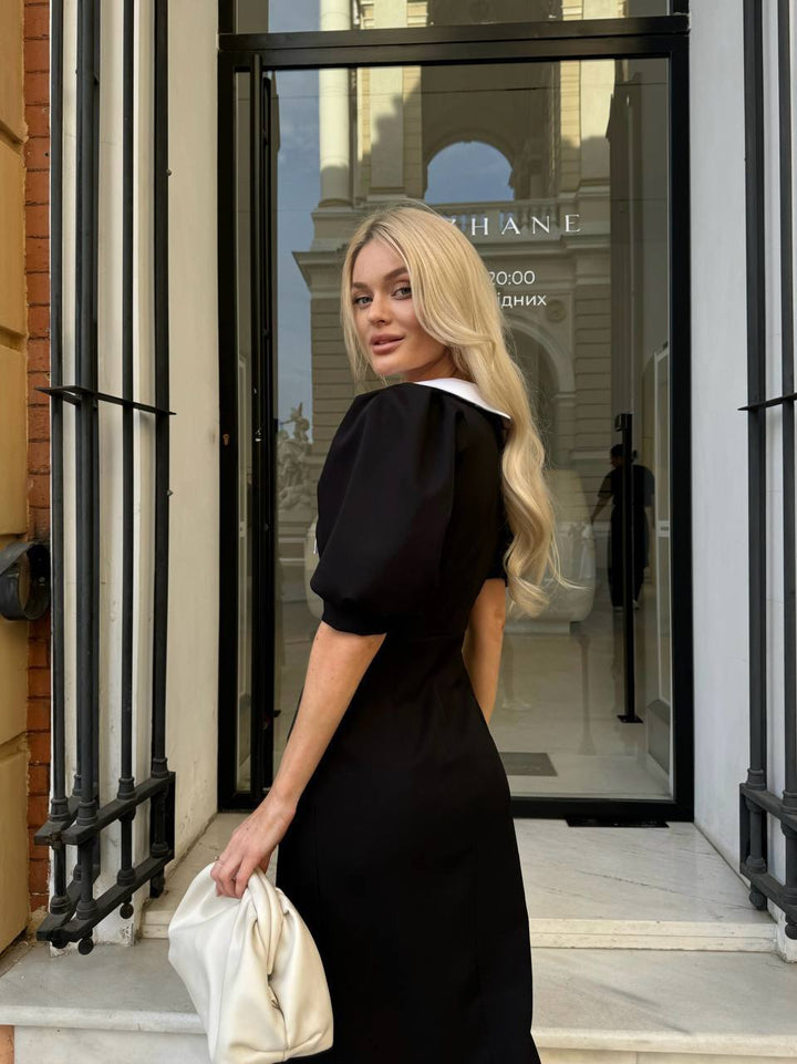 Juoda midi suknelė "Seraphina"