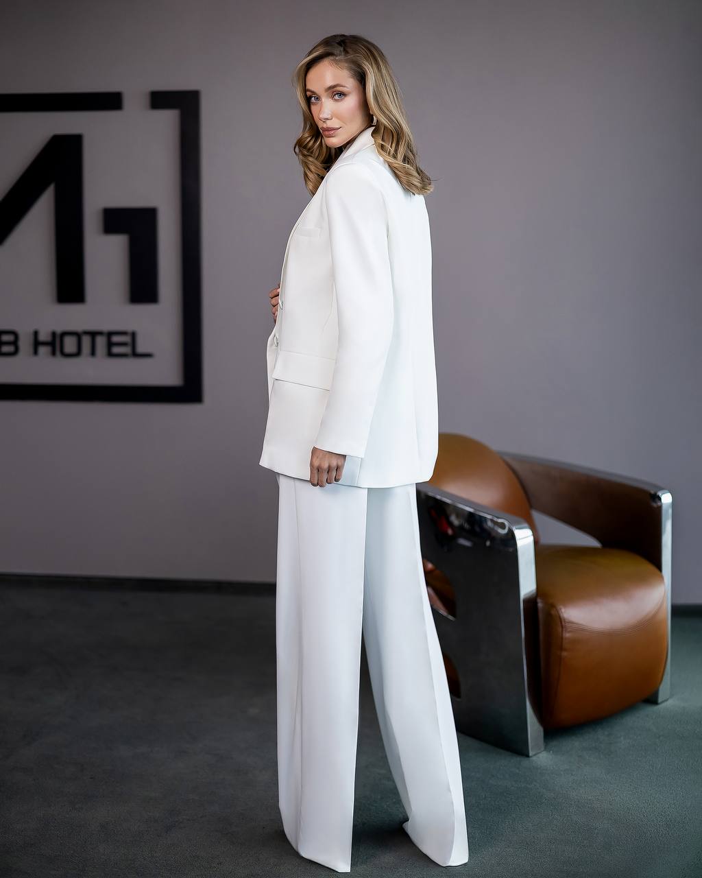 White three piece suit "Ultra classy"