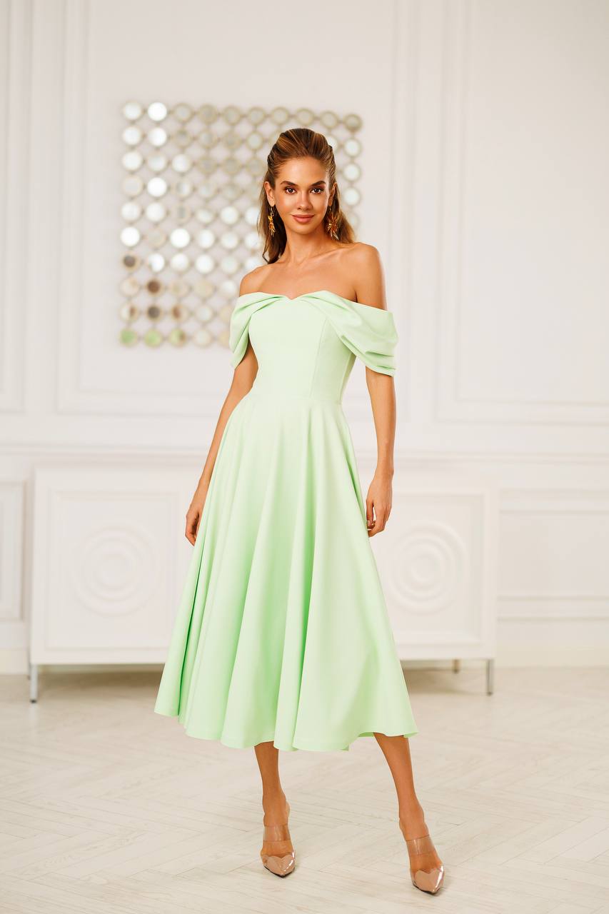 Olive color dress “Domeja”