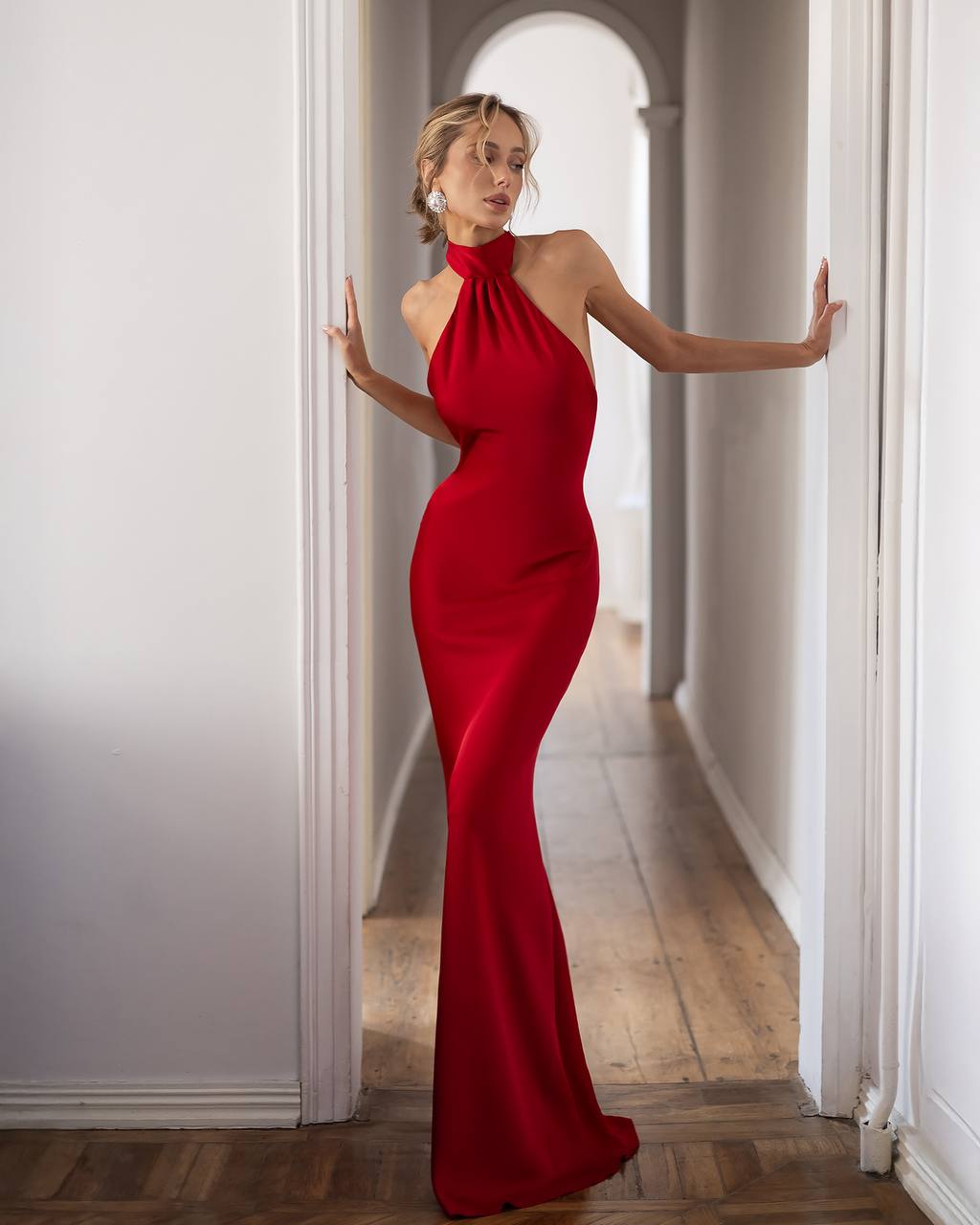 Red maxi dress “Astina”