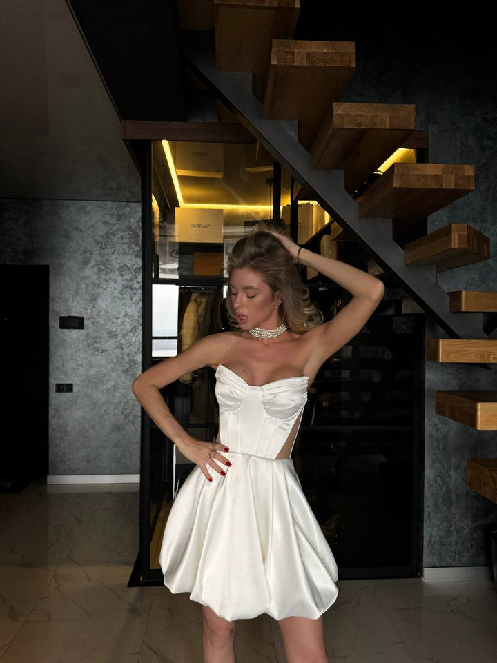 White mini corset dress “Obeta”