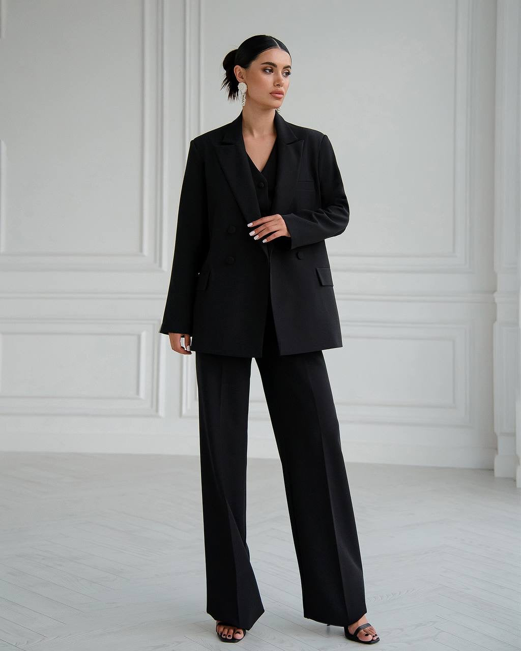 Black three piece suit "Ultra classy"