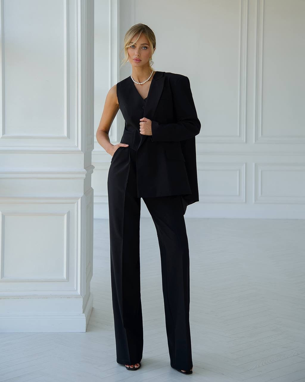 Black three piece suit "Ultra classy"